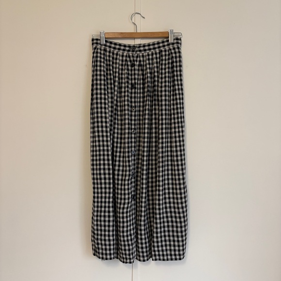 Liz Claiborne Black and White Plaid A-Line Skirt 6 - Picture 2 of 7
